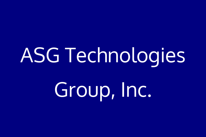 Software Services Company ASG Technologies Group Inc.