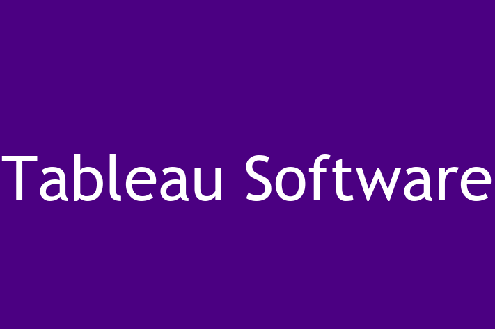 Software Consultancy Tableau Software