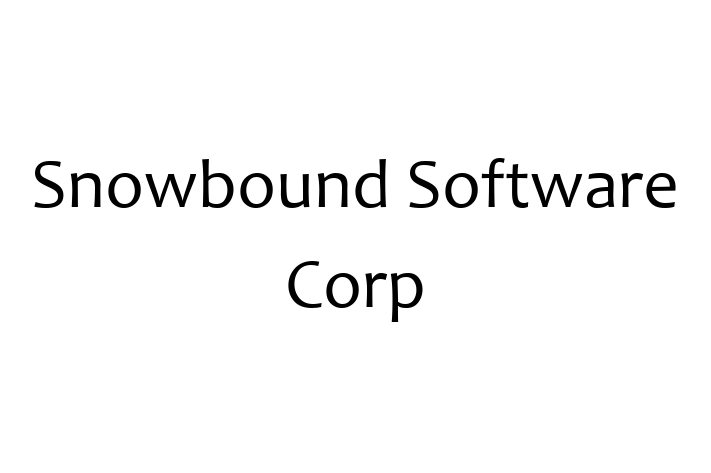 Application Development Company Snowbound Software Corp