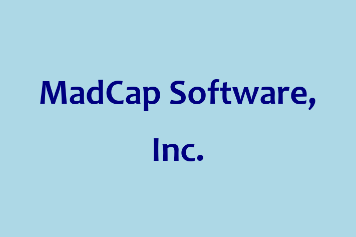 Software Consultancy MadCap Software Inc.