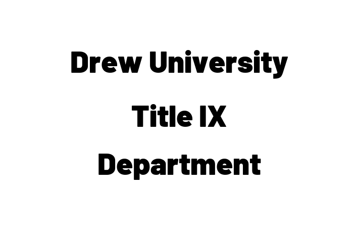 Human Resource Management Drew University Title IX Department