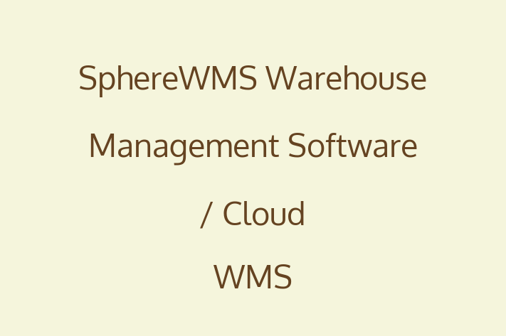 Technology Company SphereWMS  Warehouse Management Software Cloud WMS