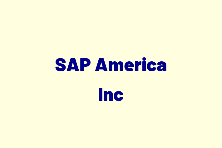 Software Services Company SAP America Inc