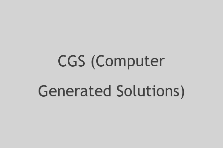 Software Development Company CGS Computer Generated Solutions