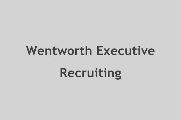 Talent Management Wentworth Executive Recruiting