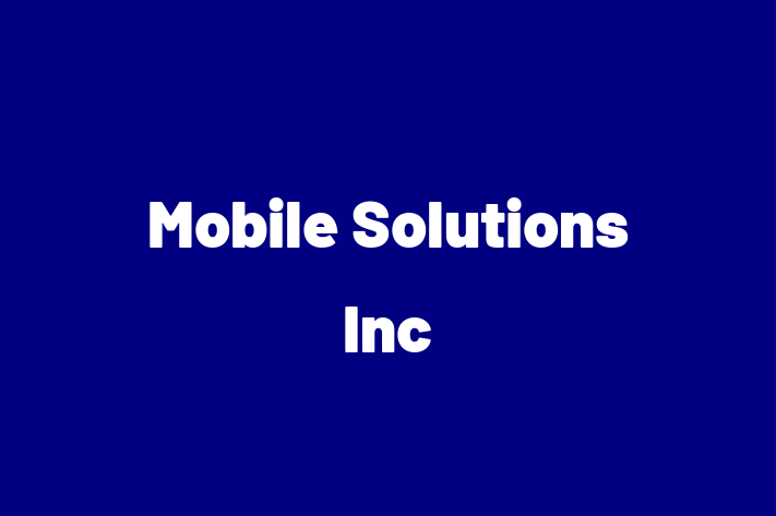 Software Development Company Mobile Solutions Inc