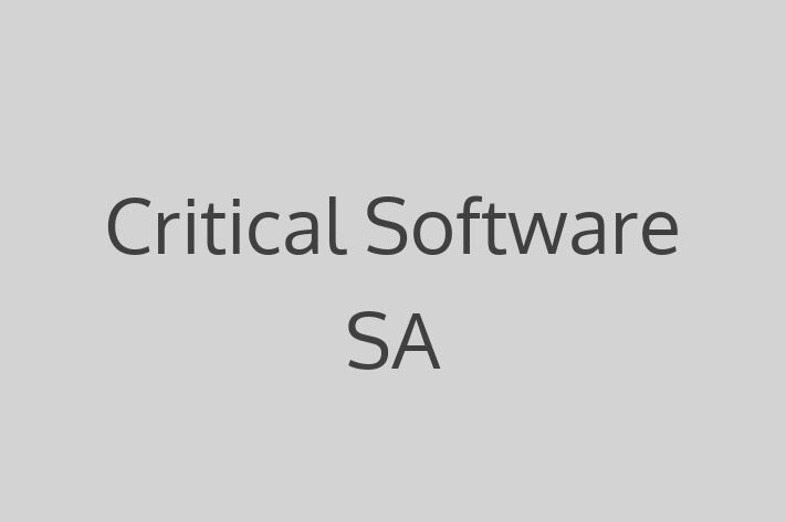 Software Development Firm Critical Software SA