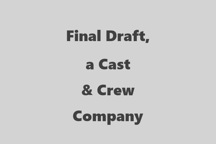 Software Solutions Provider Final Draft a Cast  Crew Company