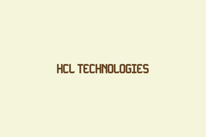 Digital Solutions Provider HCL Technologies