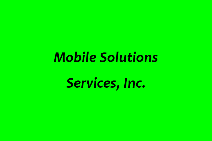 Technology Solutions Firm Mobile Solutions Services Inc.