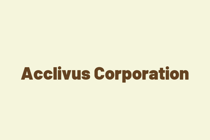 Tech Firm Acclivus Corporation