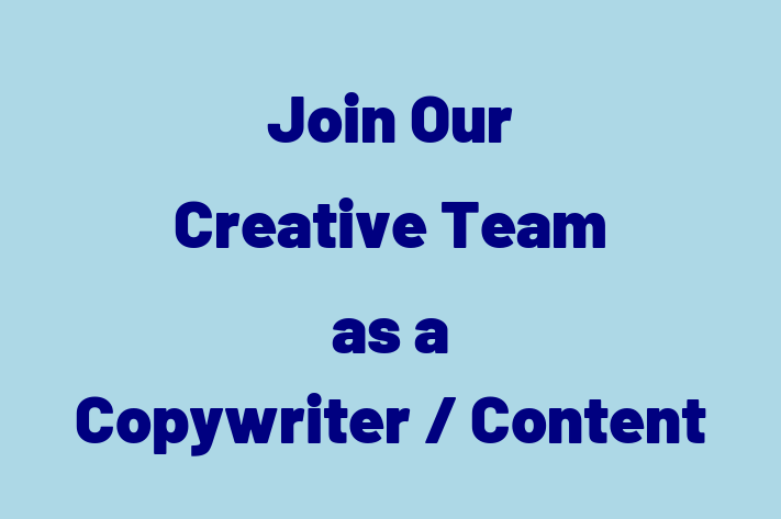 Join Our Creative Team as a Copywriter Content Manager in Anchorage