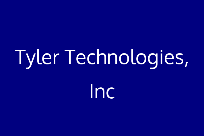 Technology Solutions Firm Tyler Technologies Inc