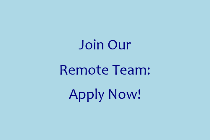 Join Our Remote Team Apply Now