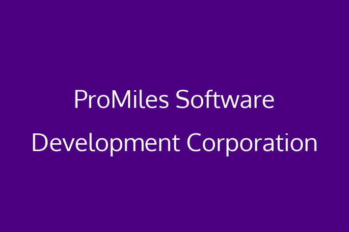 Software Firm ProMiles Software Development Corporation