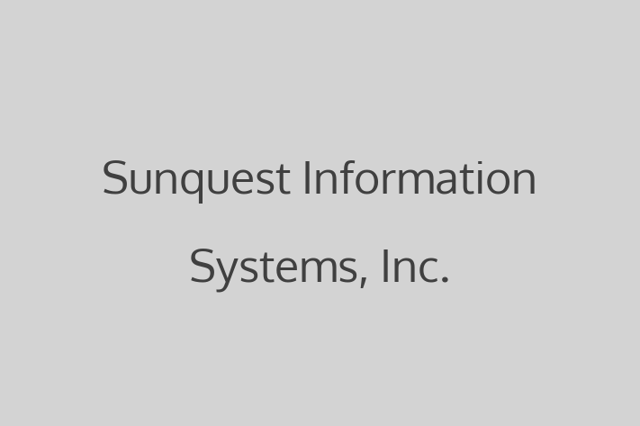 Software Engineering Company Sunquest Information Systems Inc.