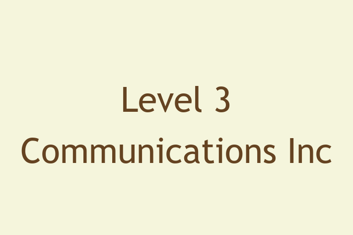 Tech Solutions Company Level 3 Communications Inc