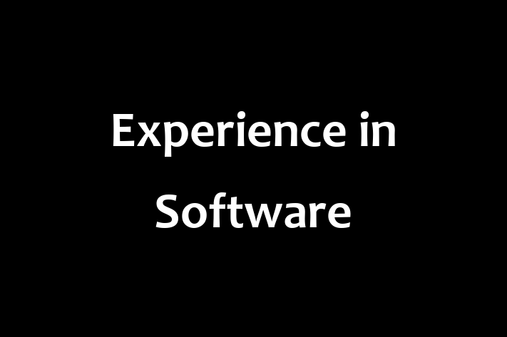 Software Consultancy Experience in Software