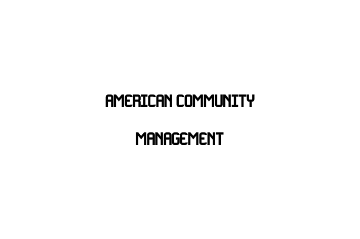 Human Resource Management American Community Management