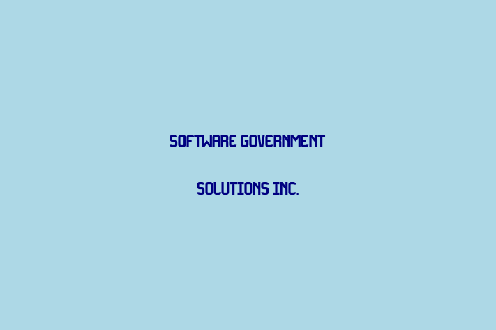 Software Development Firm Software Government Solutions Inc.