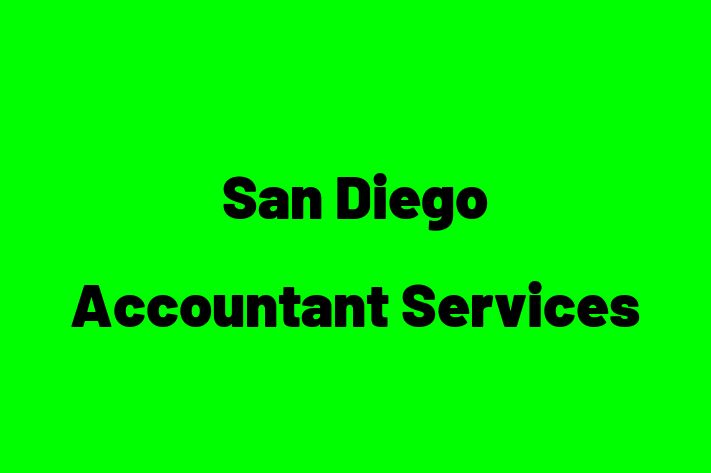 Chartered Accountant CA San Diego Accountant Services