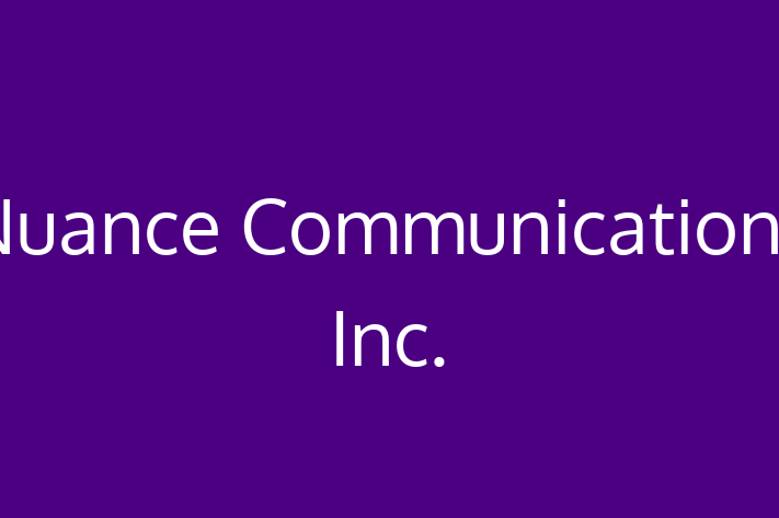 Software Services Company Nuance Communications Inc.