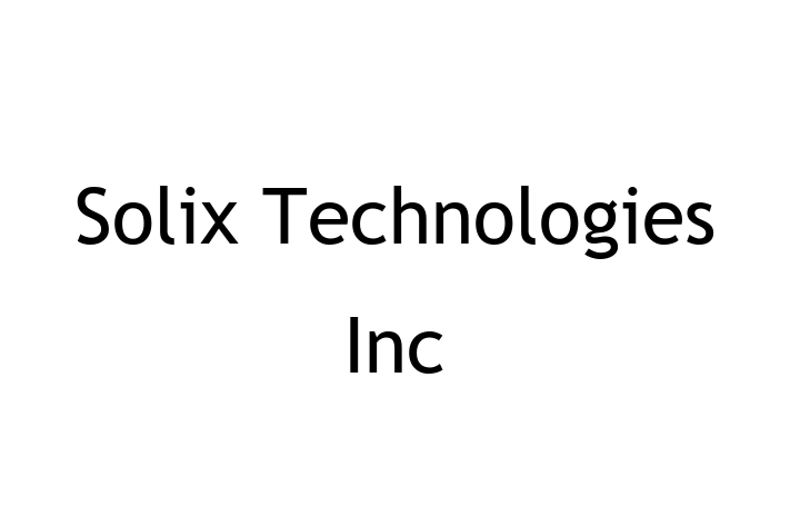 Software Consultancy Solix Technologies Inc