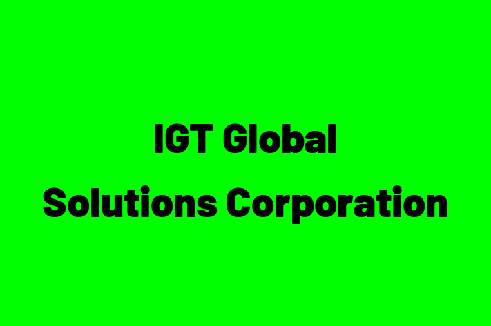 Technology Solutions Firm IGT Global Solutions Corporation