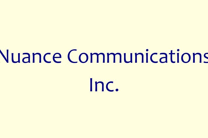 Software Development Firm Nuance Communications Inc.