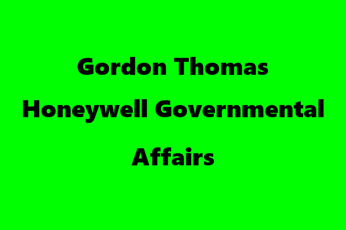 Software Consultancy Gordon Thomas Honeywell Governmental Affairs