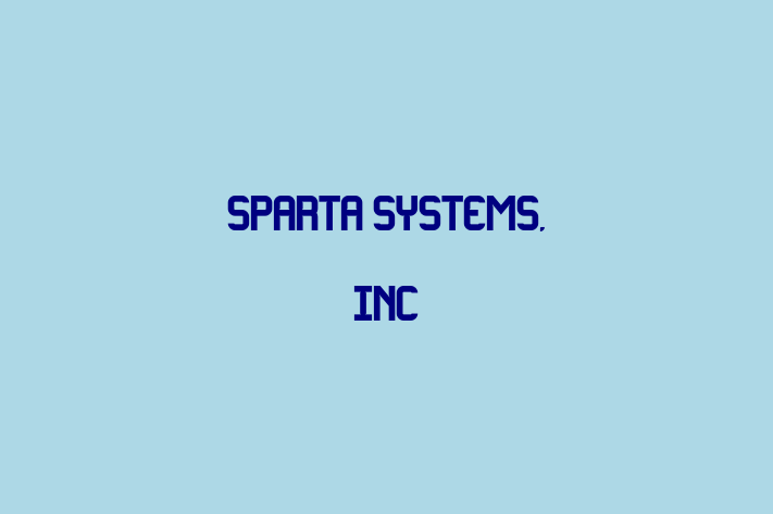 Software Solutions Provider Sparta Systems Inc