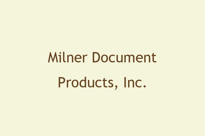 Software Solutions Provider Milner Document Products Inc.