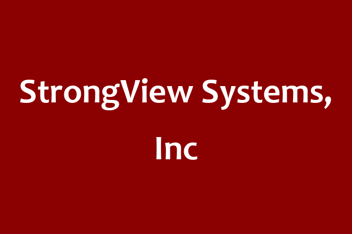 IT Company StrongView Systems Inc