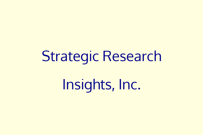 Software Development Firm Strategic Research Insights Inc.