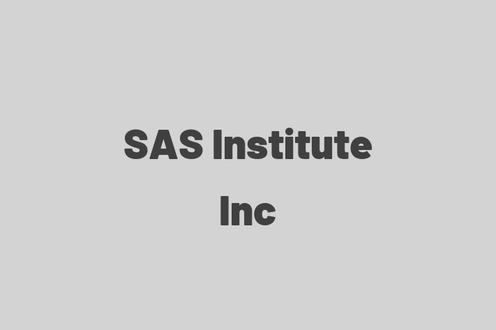 Software Services Company SAS Institute Inc