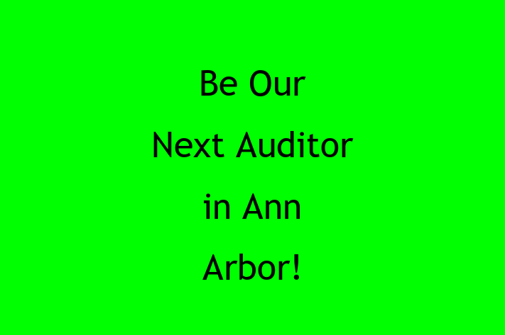 Be Our Next Auditor in Ann Arbor