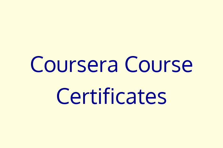 Software Solutions Provider Coursera Course Certificates