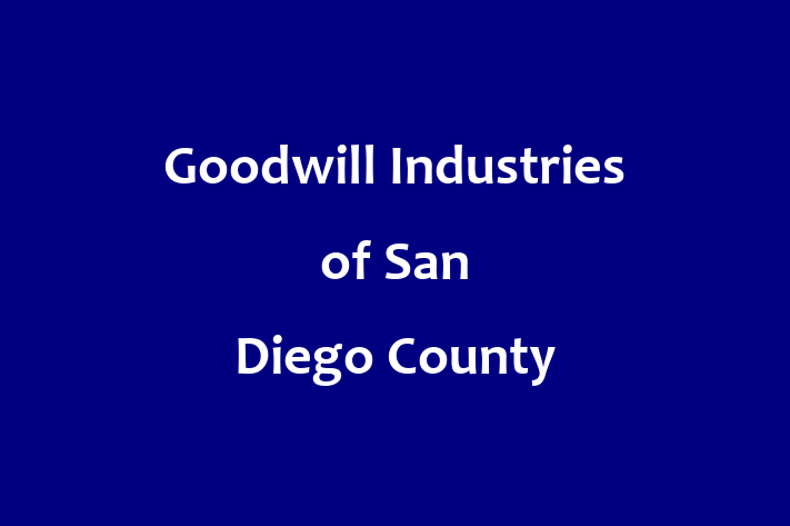 Human Resource Management Goodwill Industries of San Diego County