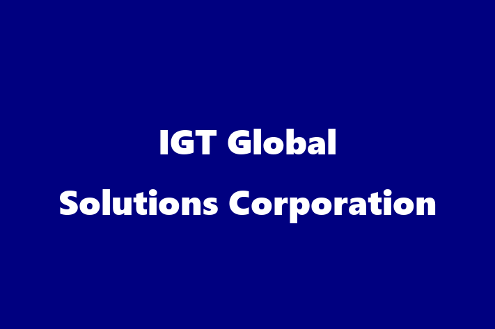 Application Development Company IGT Global Solutions Corporation