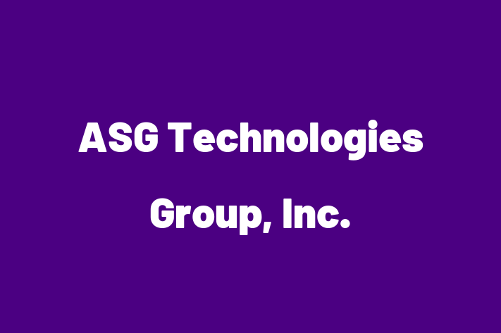 Software Firm ASG Technologies Group Inc.