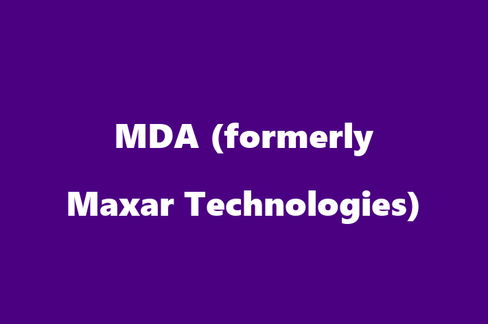 Tech Solutions Company MDA formerly Maxar Technologies