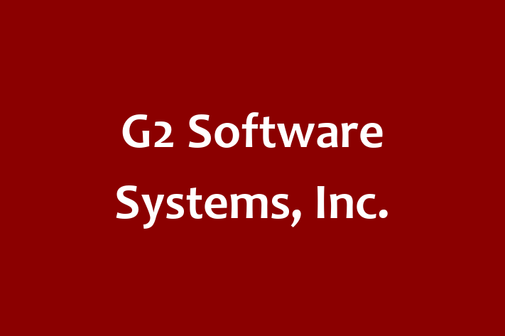 Software Services Company G2 Software Systems Inc.