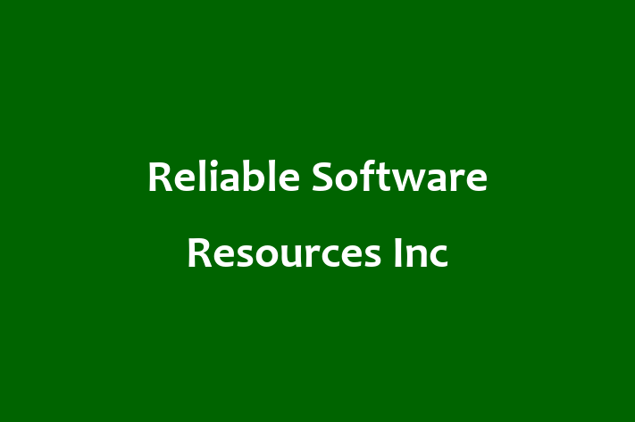 Software Consultancy Reliable Software Resources Inc