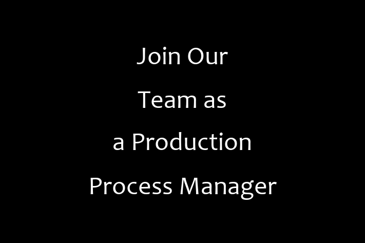 Join Our Team as a Production Process Manager