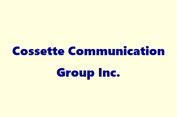 Tech Solutions Company Cossette Communication Group Inc.