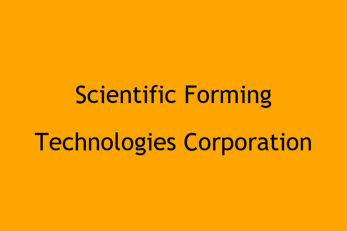 Application Development Company Scientific Forming Technologies Corporation