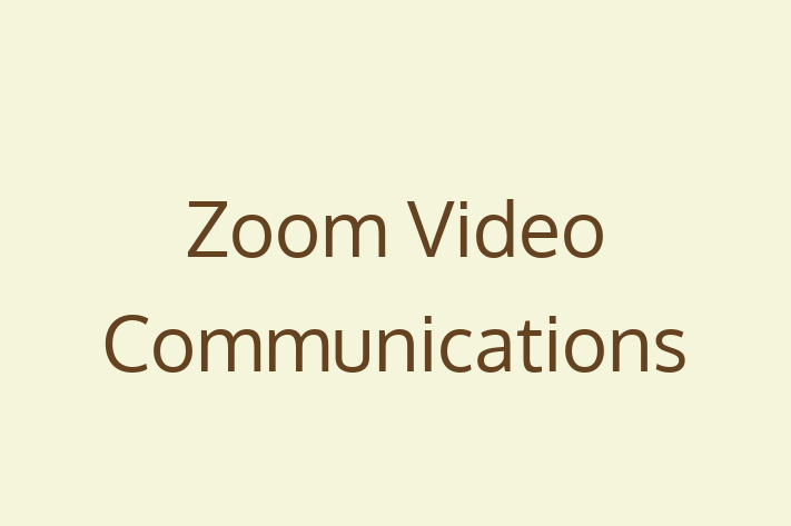 Technology Solutions Firm Zoom Video Communications