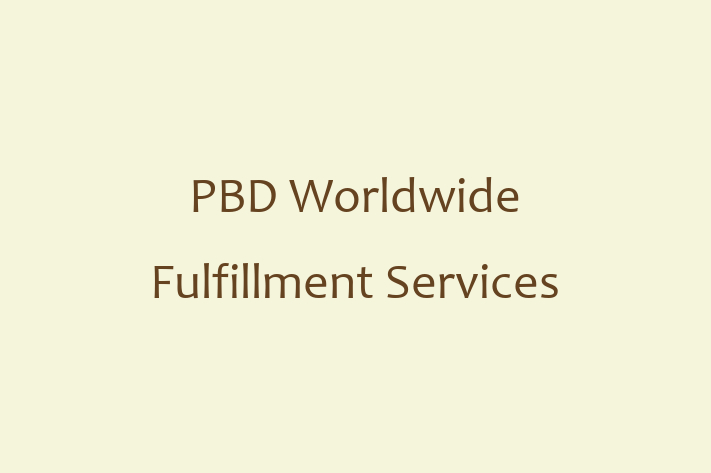 Software Solutions Provider PBD Worldwide Fulfillment Services