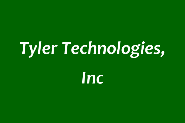 Application Development Company Tyler Technologies Inc