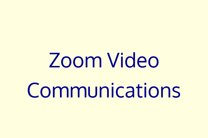 Tech Firm Zoom Video Communications